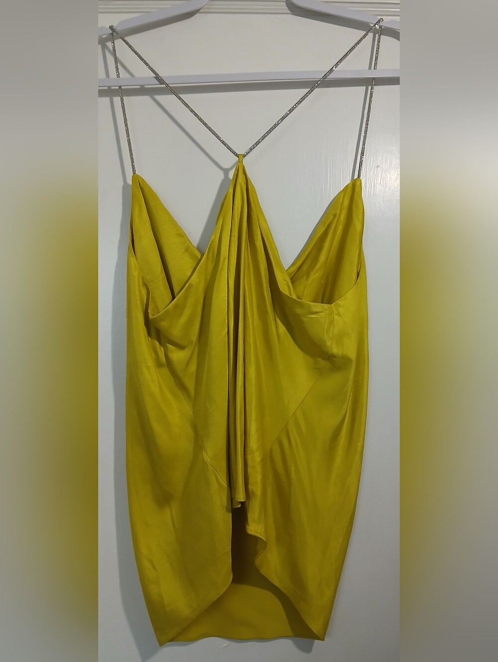 H&M Yellow Satin Cowl Neck Sleeveless Top - NWT - Picture 8 of 8